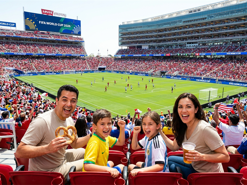 Family Watching FIFA World Cup at Levi's Stadium